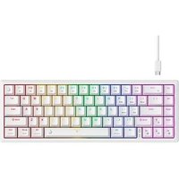 Teclado Mecânico Gamer Rise Mode GM1 Pro White, ARGB, Mini (65%), Switch Outemu Red, USB-C - RM-TCM-GM1P-WRED