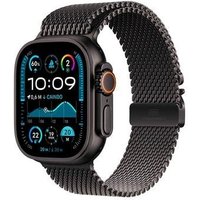 Apple Watch Ultra 2 GPS + Cellular, Case Preta de Titânio de 49 mm, Pulseira Preta Estilo Milanês de Titânio M - MX5U3BE/A