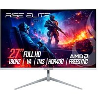 Monitor Gamer Curvo Rise Mode Prime 27", Full HD, 180Hz, 1ms, VA, FreeSync, HDR 400, HDMI e DisplayPort, Branco - RM-MOG-27C180FH-W