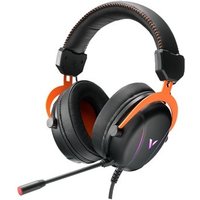 Headset Gamer Rapoo VH350S, RGB, Microfone com Cancelamento de Ruído, Preto e Laranja - VH350S