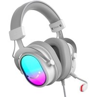 Headset Gamer Fifine AmpliGame H16, 7.1 Surround, Microfone com Cancelamento de Ruído, para PC/PS/MAC, Branco - H16W