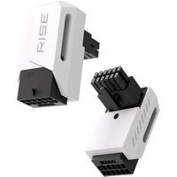 Adaptador para Cabo de Fonte PCIE 5.0 12VHPWR 90 Graus Reverse Rise Mode, Branco - RM-ADPCIE-90-FW-RV