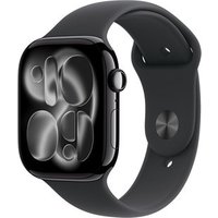 Apple Watch Series 11 GPS, Caixa Preta Brilhante de Alumínio de 46 mm, Pulseira esportiva Preta, Tamanho P/M - MEUW4AM/A