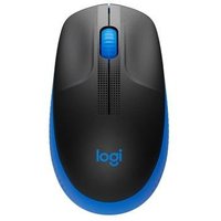 Mouse sem fio Logitech M190 com Design Ambidestro de Tamanho Padrão, Conexão USB e Pilha Inclusa, Azul - 910-005903