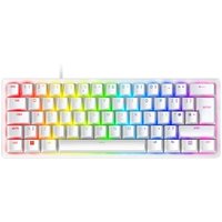 Teclado Gamer Óptico Razer Huntsman Mini, RGB, Switch Vermelho Linear, Formato 60%, Cabo USB-C Destacável, US, Alumínio Mercury Branco - RZ03-03390400