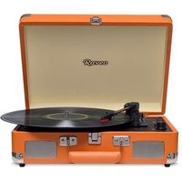Vitrola HI FI Raveo Sonetto Chrome, Vinyl, Bluetooth, USB, Aux, Caramelo - 26400