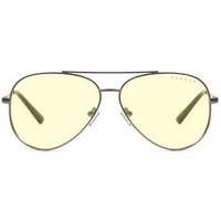 Óculos Gunnar Maverick com Filtro de Luz Azul, Âmbar Amarelo, Armação Gunmetal- MAV-05001