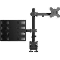 Suporte Duplo para Monitor e Notebook KABUM! essentials + KBM! GAMING, Articulado, Monitores de 13 a 32 polegadas - KESME120PT