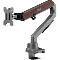 Suporte de Mesa para Monitor de 17" a 32" AOC AM200, Ajustes com Mola Mecânica, Cinza e Madeira - AM200H3