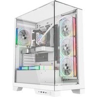 Gabinete Gamer Liketec Gamer Empire, Sky Tower, ATX, Lateral e Frontal em Vidro Temperado, Sem FANs, Branco Snow - LC-AT-EMPIRE-2092