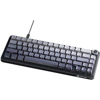 Teclado Mecânico Gamer Attack Shark X66, 65% Compacto, RGB, Moonlight, Cinza/Branco - AS-X66-MN-LG