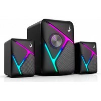 Caixa de Som Gamer 2.1 Rise Mode Nebula Sound 01, 11W, RGB, Com Subwoofer, USB e P2, Preto - RM-SPNE-01-RGB
