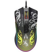 Mouse Gamer Redragon Harry Potter Lufa-Lufa, RGB, 12400 DPI, Sensor Pixart PMW3327, USB, Preto e Amarelo - HP-711H