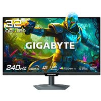 Monitor Gamer Gigabyte QD-OLED 32", 4K, 240Hz, 0.03ms, IA, G-Sync, FreeSync Premium Pro, HDR 400, USB-C, Som Integrado, Preto - MO32U2