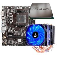 Placa Mãe MSI A520M-A PRO + Processador AMD Ryzen 5 5500F + Air Cooler Rise Mode Gamer G700