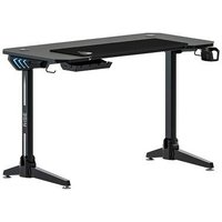 Mesa Gamer RGB Rise Mode Desk 06, Suporte para Copos, Suporte para Headset, Preto - RM-TB-06-BK