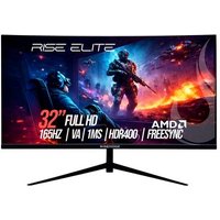 Monitor Gamer Curvo Rise Mode Elite 32", FHD, 165Hz, VA, FreeSync, HDR 400, DisplayPort e HDMI, sRGB 99%, Preto - RM-MOG-32C165FH-B