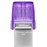 Pen Drive 128GB Kingston DataTraveler microDuo 3C, USB-A/C 3.2 Gen 1, Leitura de 200MB/s - DTDUO3CG3/128GB