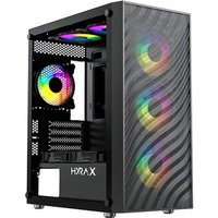 Gabinete Gamer Hyrax Tower HGB220, Mid Tower, ATX, Lateral Em Vidro Temperado, Preto - HGB220B