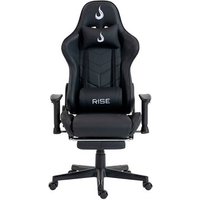 Cadeira Gamer Rise Mode X04, Ângulo Ajustável, Apoio Para os Pés Retrátil, Preto - RM-CG-X04-BK