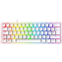 Teclado Gamer Óptico Razer Huntsman Mini, RGB, Switch Clicky Roxo, Formato 60%, Cabo USB-C Destacável, Alumínio Mercury Branco - RZ03-03393300