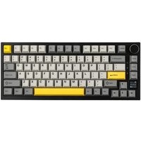 Teclado Sem Fio Mecânico Gamer AJAZZ AK820 Pro, Gasket Mount, Tela TFT, RGB, Tri-Mode, Switch Gift, Amarelo - Ajazz-AK820-Pro-GY-gift