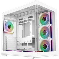 Gabinete Gamer Cooler Master Elite 600 White ARGB, Mid Tower, ATX, Lateral e Frontal em Vidro, 4x FAN ARGB, Branco - E600-WGNN-S01