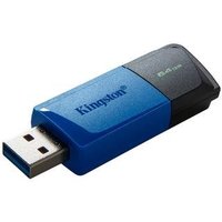 Pen Drive 64GB Kingston Data Traveler Exodia M, USB 3.2, Preto e Azul - DTXM/64GB