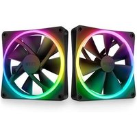 Kit com 2 Ventoinhas NZXT F140RGB Duo ,140mm, Led RGB, Preto - RF-D14DF-B1