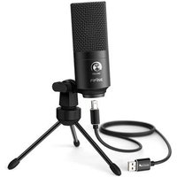 Microfone Gamer Condensador Fifine K680, USB, Plug & Play, Podcast e PC, Preto - K680