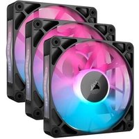 Kit com 3 Ventoinhas Corsair iCUE LINK RX120 RGB, 120mm, Preto - CO-9051018-WW