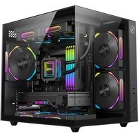 Gabinete Gamer Kalkan Midgard, Mid Tower, Micro-ATX, Lateral em Vidro Temperado, Sem FANs, Preto - KLK00039