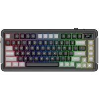Teclado Mecânico Sem Fio APLUS Gasket Zion com LCD, RGB, Bluetooth 2.4GHz, Cabo Removível, Switch Gateron Amarelo - AKW500