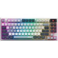 Teclado Mecânico Gamer Sem Fio MSI Forge GK600 TKL SKY, RGB, Switch Linear, USB 2.0,Bluetooth, US, Preto - STRIKE600