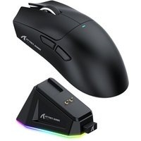 Mouse Gamer sem Fio Attack Shark X11 com Base de Carregamento Magnético RGB, Tri-Mode, 22.000 DPI, Sensor Óptico PAW3311, 5 Botões - Preto