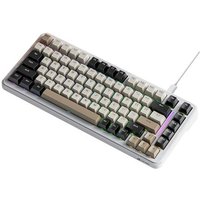 Teclado Mecânico Gamer Attack Shark M86, 75% Compacto, RGB, Cheese White, Branco - AS-M86-CH-WT