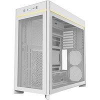 Gabinete Gamer Montech HS01, Mid-Tower, ATX, Vidro Temperado, Sem FANs, Branco - HS01WH