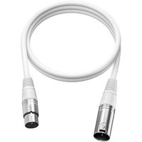Cabo de Microfone XLR Fifine L9, 1.8 Metros, Balanceado Macho/Fêmea, Branco - L9CW