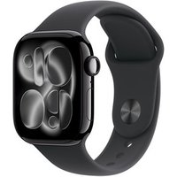 Apple Watch Series 11 GPS, Caixa Preto Brilhante de Alumínio de 42 mm, Pulseira Esportiva Preta, Tamanho M/G - MEQU4AM/A