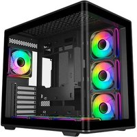 Gabinete Gamer Cooler Master Elite 600 Black ARGB, Mid Tower, ATX, Lateral e Frontal em Vidro, 7x FAN ARGB, Preto - E600-KGNN-S02