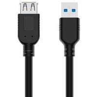 Cabo Extensor USB 3.0 A Macho para USB 3.0 A Fêmea, PlusCable, 3 Metros - USBAF3030