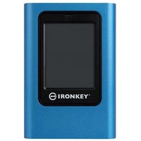 SSD Kingston IronKey Vault Privacy 80, 1920GB, Portátil, USB 3.2 Gen 1, Leitura: 250 MB/s, Gravação: 250 MB/s, Azul - IKVP80ES/1920G