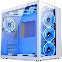 Gabinete Gamer Rise Mode Galaxy Glass Standard, Mid Tower, Lateral e Frontal em Vidro Temperado, Sem Fans, Branco - RM-GA-GGST-FW