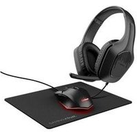 Kit Gamer GXTrust 790 Headset com Microfone, Mouse LED 6400 DPI, Mousepad Antiderrapante, Preto - 25117