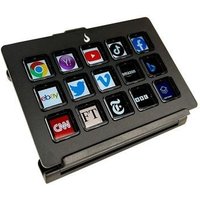 Mesa Controladora de Stream Rise Mode Vision 02 Alumínio, 15 Teclas LCD, Premium, Preto - RM-MC-02-B