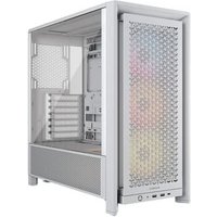 Gabinete Gamer Corsair 4000D RS ARGB, Mid Tower, Lateral em Vidro, com 3x Fans RS ARGB, Branco - CC-9011297-WW