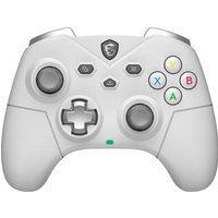 Controle Gamer Sem Fio MSI Force GC300 Wireless White, 2.4GHz, Bluetooth, USB2.0 Tipo-C, PC e Android, Branco - FORCEGC300WW