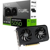 Placa de Vídeo Asus DUAL RTX 5050 OC 8G NVIDIA GeForce, 8GB, GDDR6, 128-bit, OpenGL 4.6, DLSS 4, Ray Tracing - 90YV0N72-M0NA00