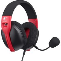 Headset Gamer Havit Fuxi H5D RGB, Drivers 50mm, Conexão P3, Multiplataforma, Preto e Vermelho - Fuxi-H5D Black/Red