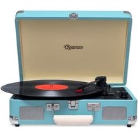 Toca Discos Vitrola Raveo Sonetto - Bluetooth, MP3, USB Reproduz e Grava, Aux. 10W RMS Light Blue